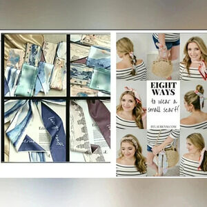 Bundle Of 8 Watercolor Ribbon  Scarf Set